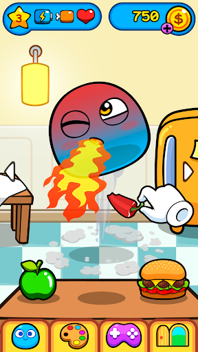 Boo playing with a ball in the app